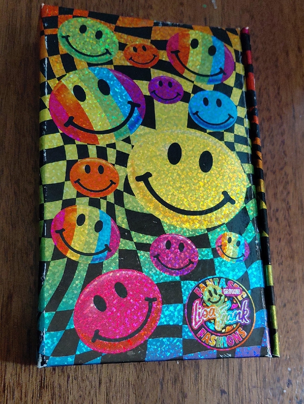 Lisa Frank Original 90s Organizer With Working Calculator 6in Tri Fold Journal
